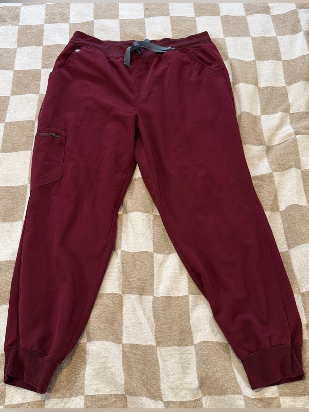 FIGS Original Burgundy Zamora Joggers Jogger Scrubs Scrub Pants Size XLP Petite